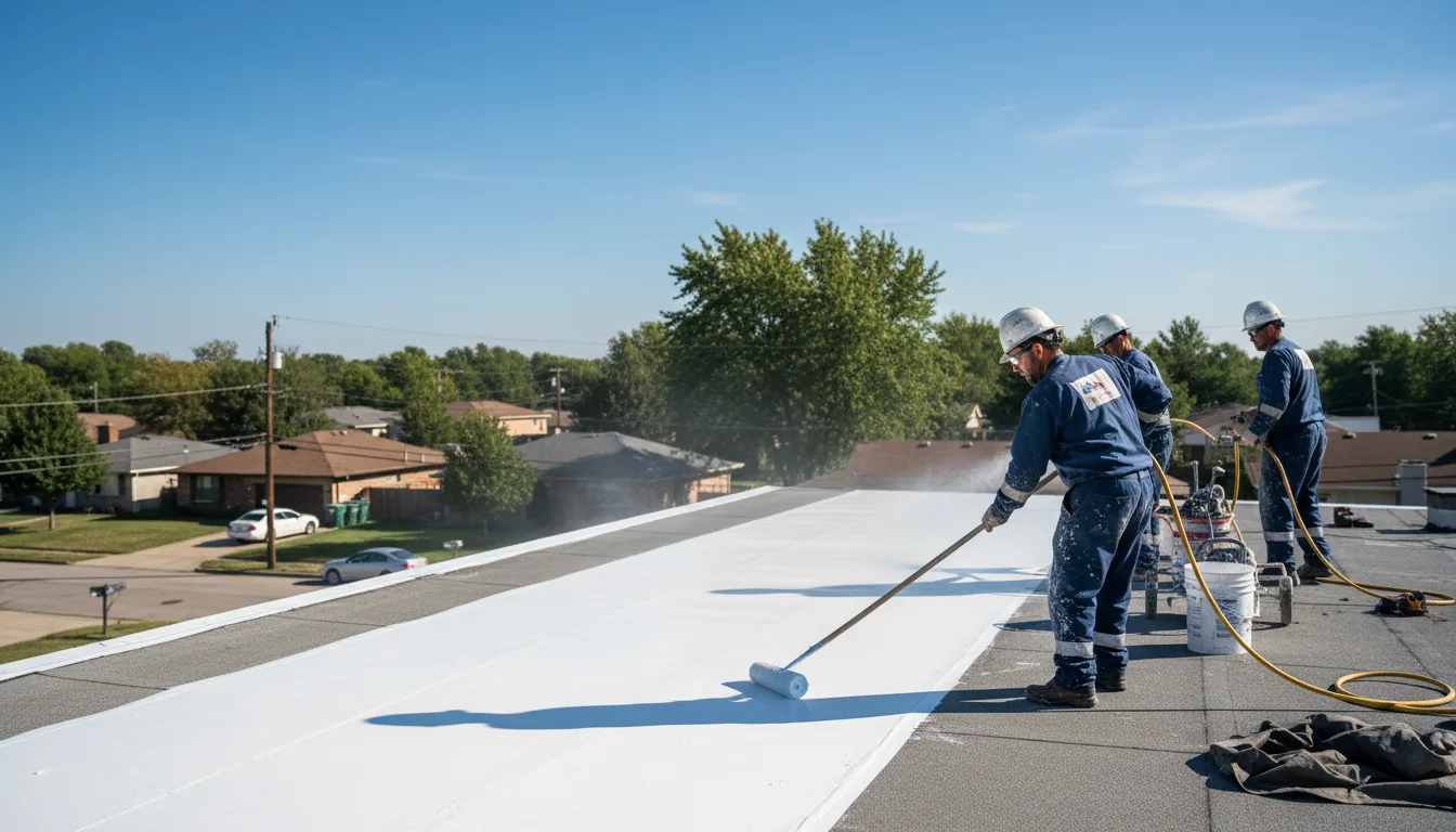 Commercial roof coating in Chatham, IL near me
